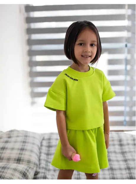 Костюм для девочки, футболка и шорты