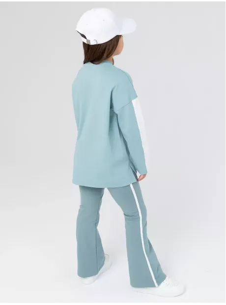 Зеленый костюм оверсайз для девочки