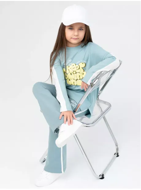 Зеленый костюм оверсайз для девочки