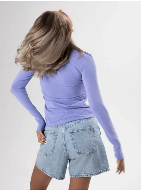 Лонгслив облегающий трикотажный