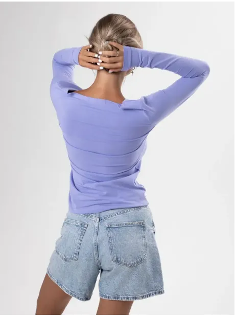 Лонгслив облегающий трикотажный