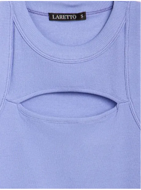 Майка летняя в рубчик с вырезом