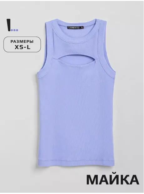 Майка летняя в рубчик с вырезом