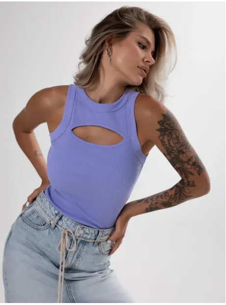 Майка летняя в рубчик с вырезом