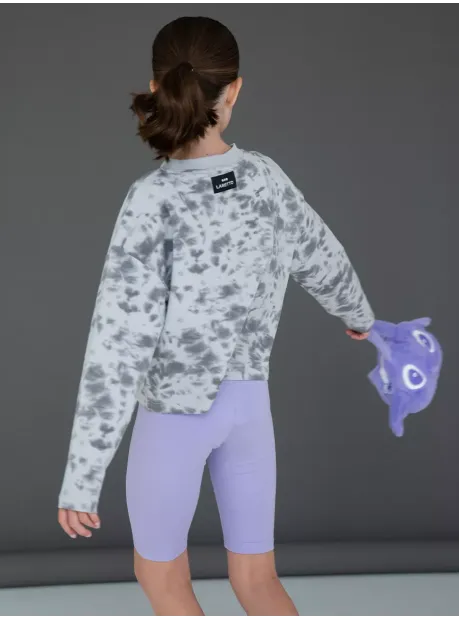 Лонгслив для девочки серый, варенка