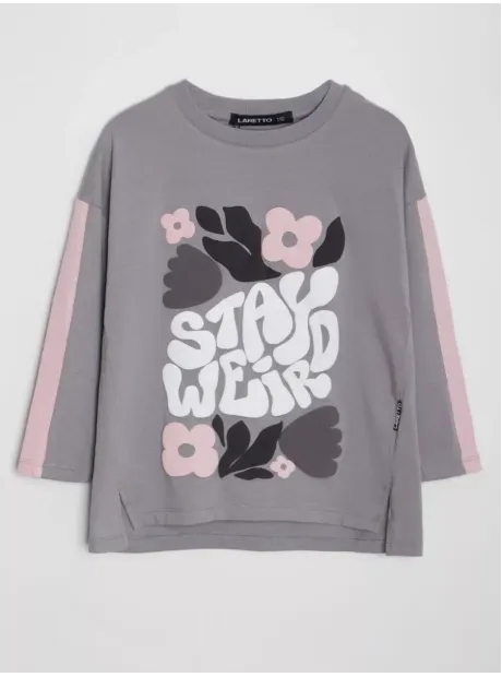 Лонгслив детский оверсайз с принтом