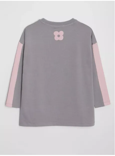 Лонгслив детский оверсайз с принтом