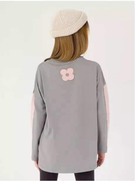 Лонгслив детский оверсайз с принтом