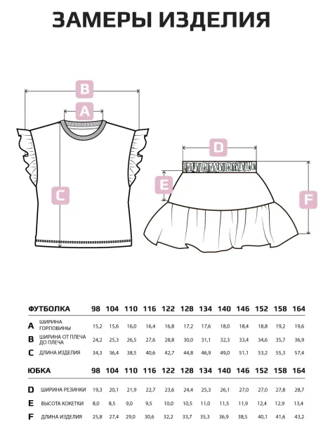 Костюм в садик для девочки юбка и футболка