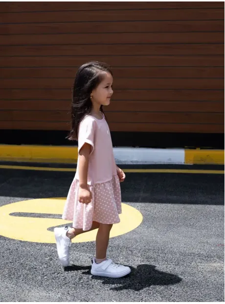 Платье оверсайз в сад с коротким рукавом