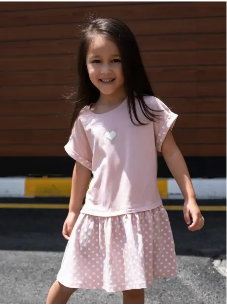 Платье оверсайз в сад с коротким рукавом