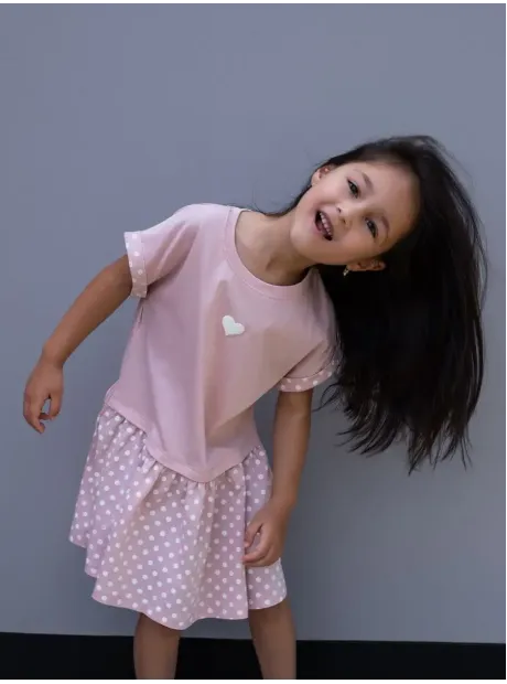 Платье оверсайз в сад с коротким рукавом