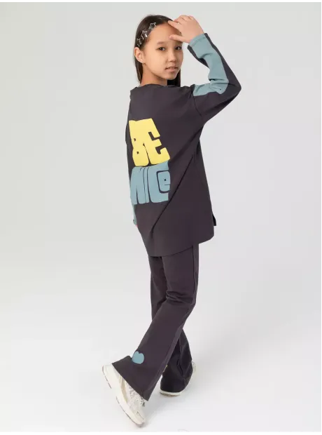 Костюм для девочки, лонгслив и брюки клеш