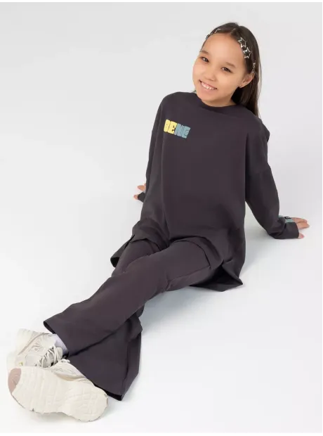 Костюм для девочки, лонгслив и брюки клеш