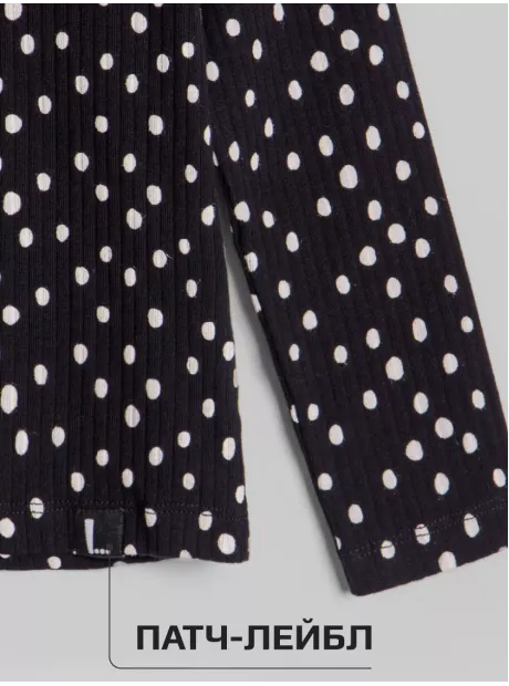 Лонгслив базовый для девочки с принтом