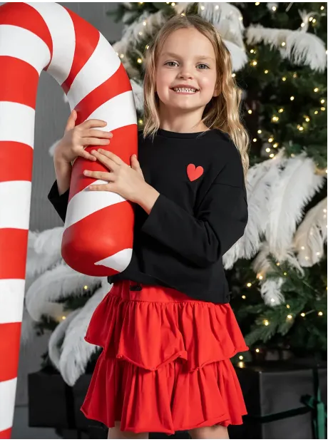 Костюм для девочки, лонгслив и юбка