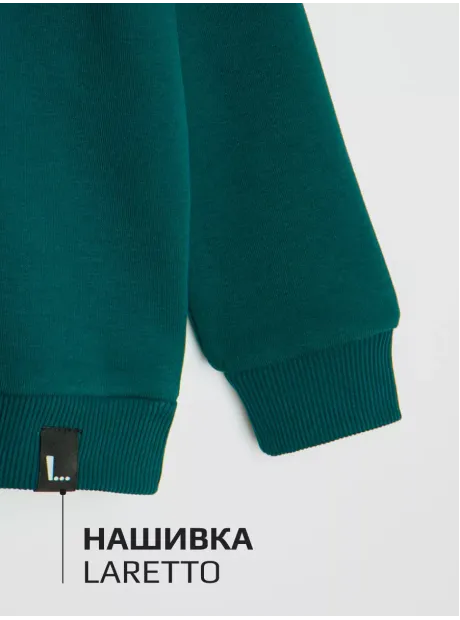 Зеленый свитшот спортивный детский