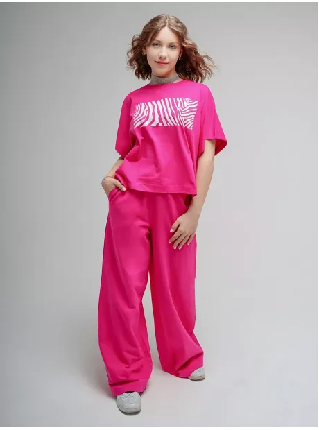 Костюм для девочек, футболка и брюки палаццо