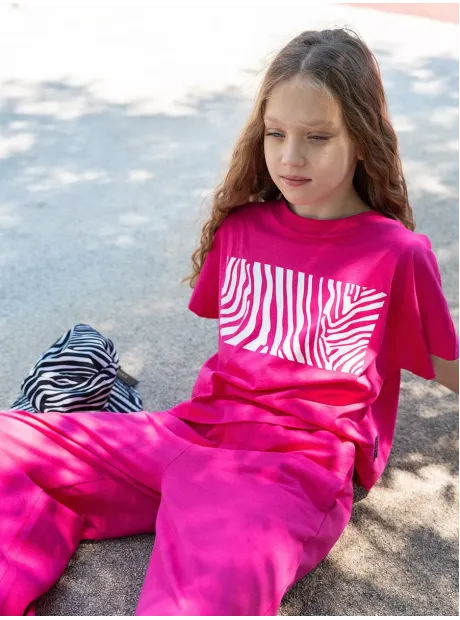 Костюм для девочек, футболка и брюки палаццо