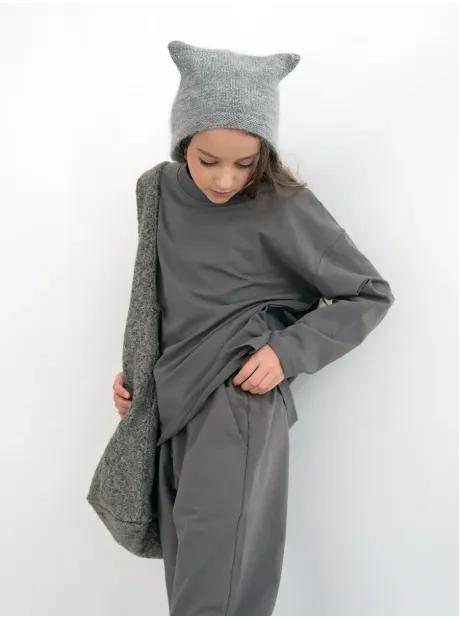 Серый спортивный костюм варенка для девочки