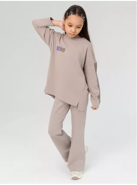 Костюм для девочки, лонгслив и брюки клеш
