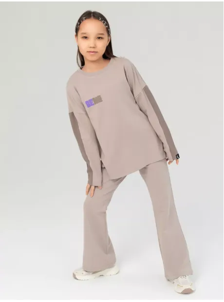 Костюм для девочки, лонгслив и брюки клеш