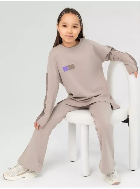 Костюм для девочки, лонгслив и брюки клеш