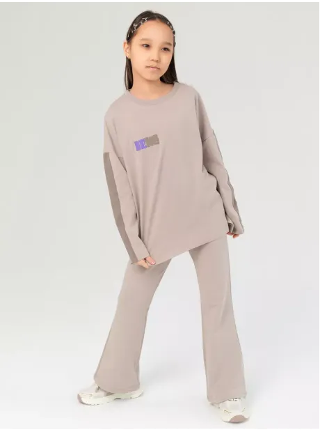 Костюм для девочки, лонгслив и брюки клеш