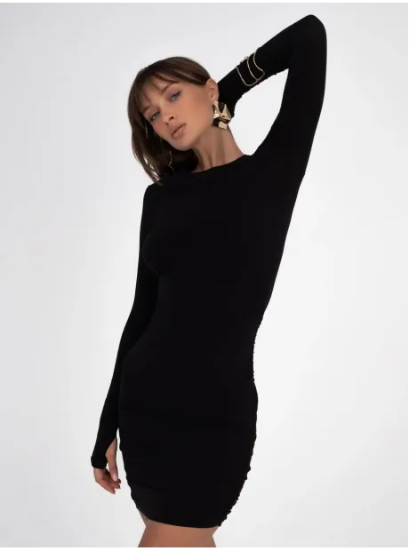 Платье трансформер мини черное облегающее