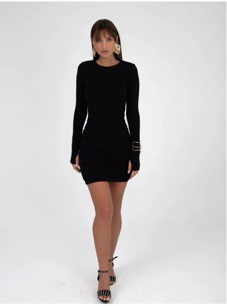 Платье трансформер мини черное облегающее
