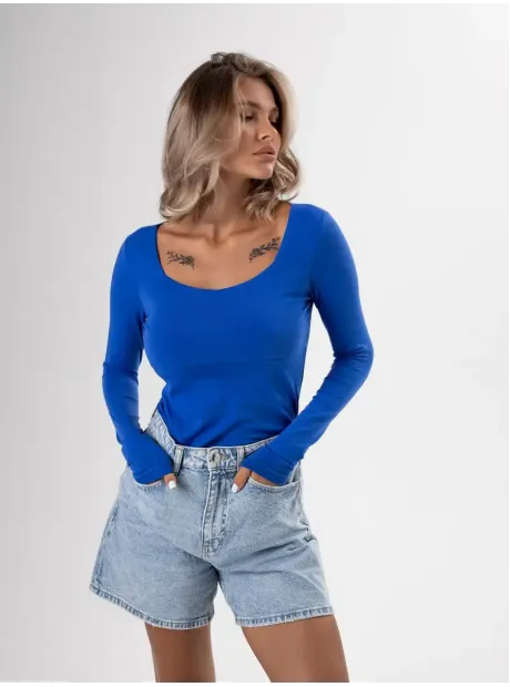 Лонгслив облегающий трикотажный