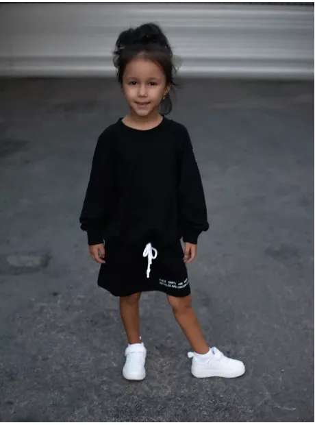 Костюм для девочек, толстовка и юбка