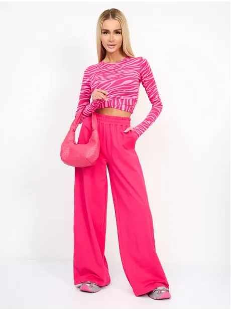 Розовый спортивный костюм женский на завязках