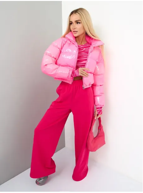 Розовый спортивный костюм женский на завязках