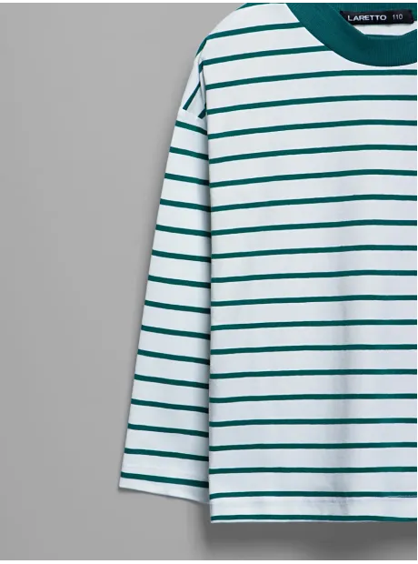 Лонгслив для девочки в полоску, тельняшка