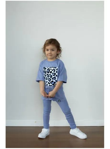 Костюм для девочки, футболка оверсайз с леггинсами