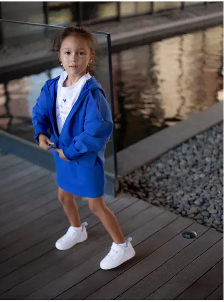 Костюм спортивный для девочки, худи, футболка и юбка