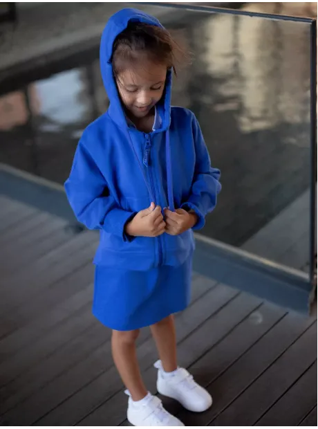 Костюм спортивный для девочки, худи, футболка и юбка