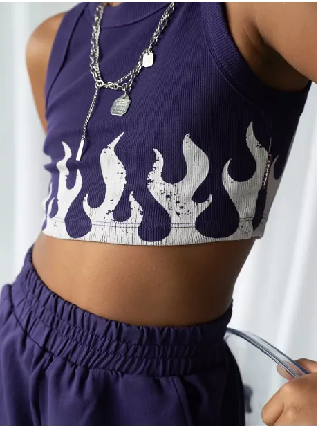 Спортивный костюм для девочки в сад топ и шорты