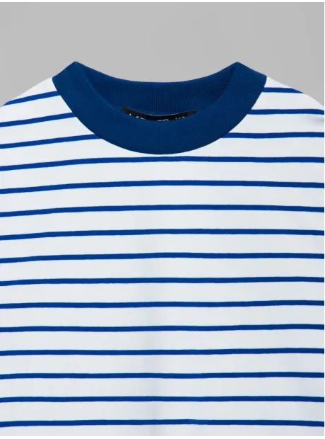 Лонгслив школьный детский с рукавами в полоску