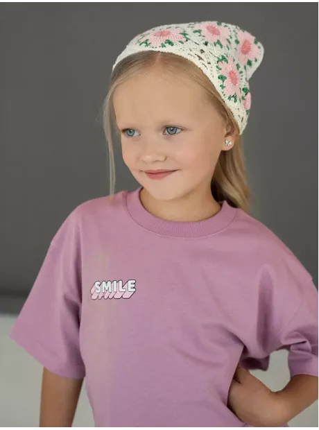 Футболка детская оверсайз с принтом трикотажная