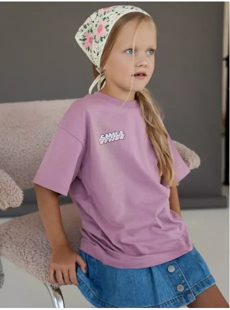 Футболка детская оверсайз с принтом трикотажная