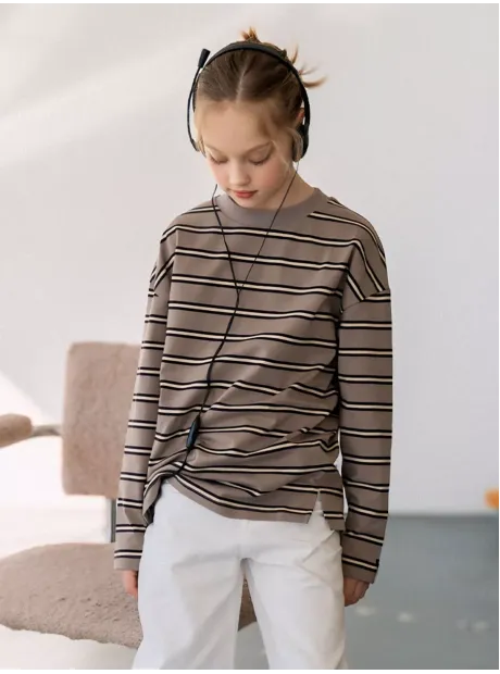 Лонгслив детский оверсайз в полоску