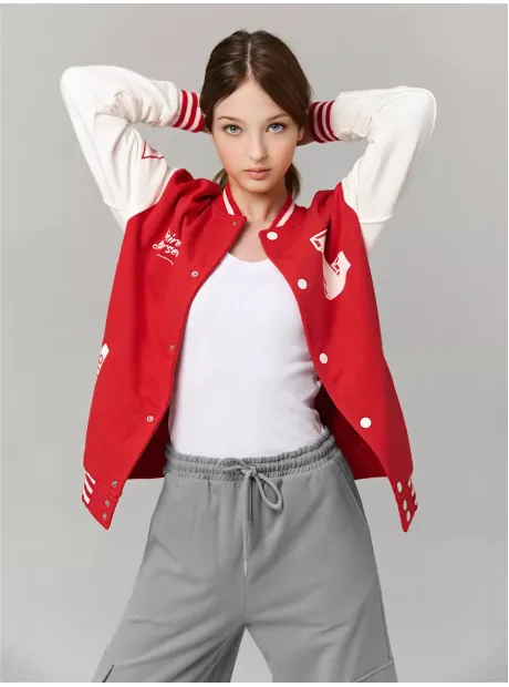 Красный бомбер для мальчика