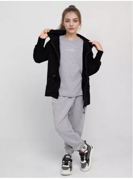 Черная толстовка на молнии для мальчика