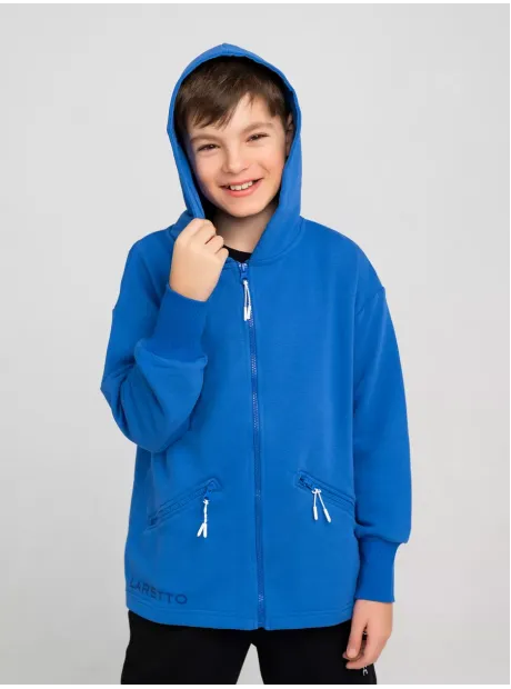 Синяя толстовка на молнии для мальчика