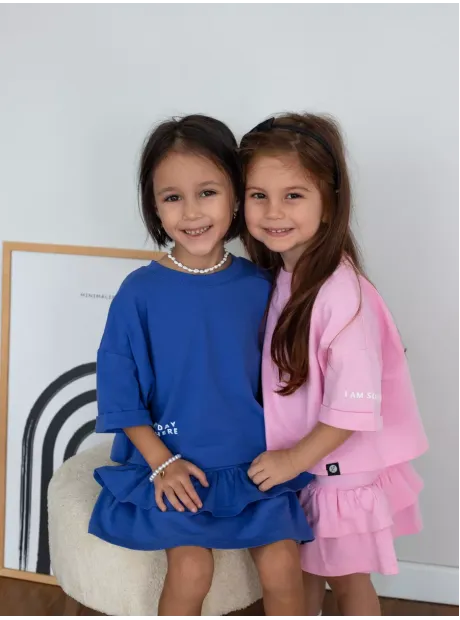 Костюм летний трикотажный футболка и юбка шорты