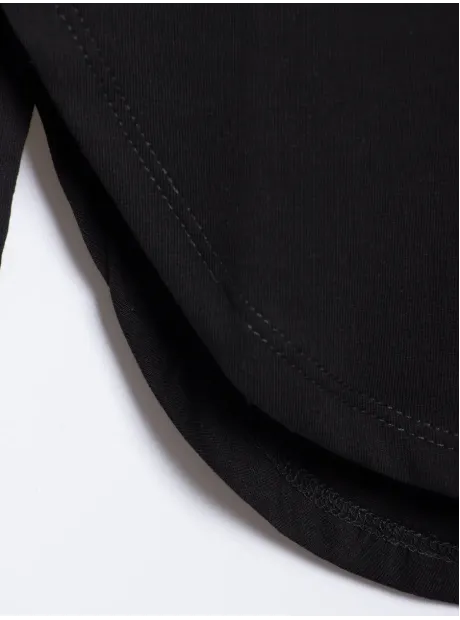 Черный лонгслив для девочки