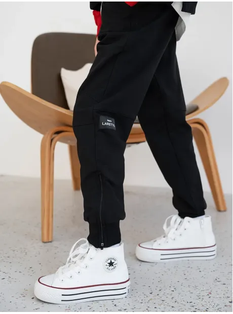 Красно-черный спортивный костюм тройка, детский