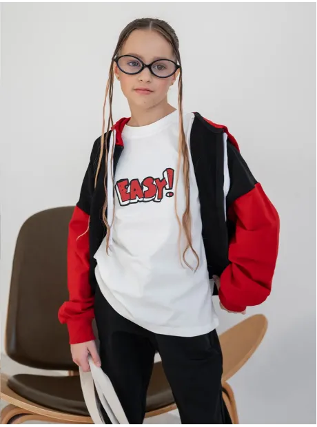 Красно-черный спортивный костюм тройка, детский